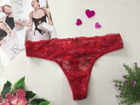 Imagen de Victoria's Secret  Panty Thong Rojo L .